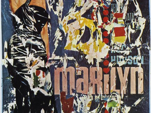 Mimmo Rotella, Marilyn, 1963, décollage su tela, cm 188x134, collezione privata