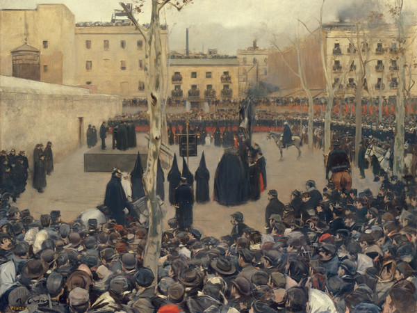 Ramón Casas, La garrota, 1894. Olio su tela, cm 127 x 166,2. Madrid, Museo Nacional Centro de Arte Reina Sofía