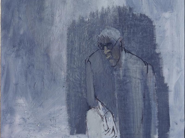 Carlo Mattioli, Ritratto di Morandi, 1969, Olio su tela, 50 x 50 cm, Collezione privata | Courtesy of Labirinto della Masone, Fontanello, Parma