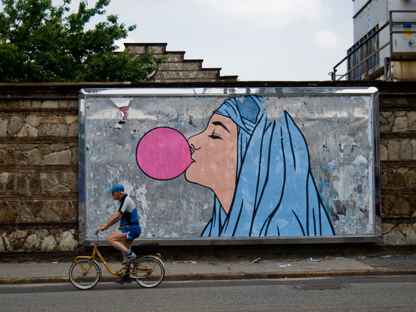 BR1, Welcome big babol, Poster su tabellone, Torino, 2012 | Courtesy of the artist