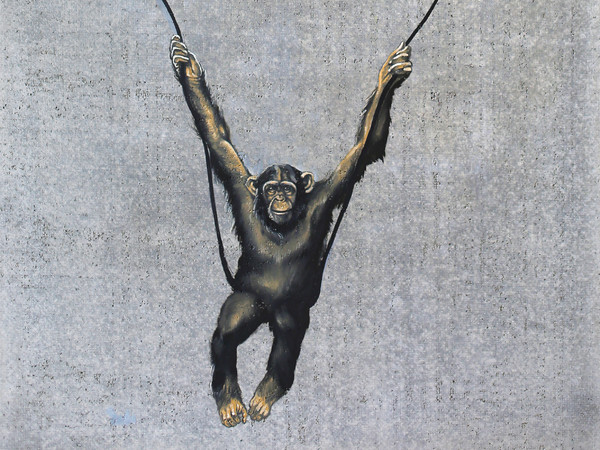 Simone Fugazzotto, ENDLESS, 90 x 200 cm, Olio su cemento | Courtesy of Simone Fugazzotto e Fondazione Maimeri