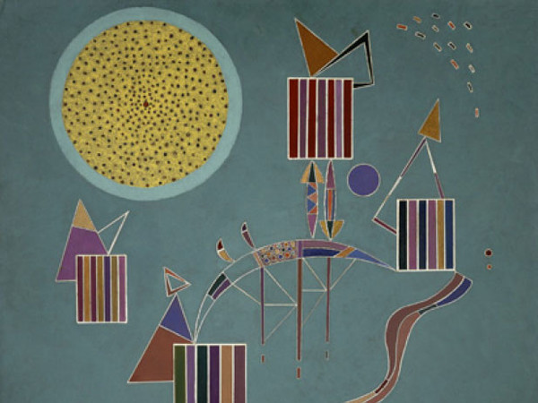 Vassily Kandinsky, Une Fete intime (Una festa privata), 1942. Tempera su cartone, cm 49,2 x 49,6. Lascito Nina Kandinsky, 1981. Service de la documentation photographique du MNAM ? Centre Pompidou, MNAM?CCI. © Centre Pompidou, MNAM?CCI / Service de la documentation photographique du MNAM / Dist. RMN? GP © Vassily Kandinsky by SIAE 2013