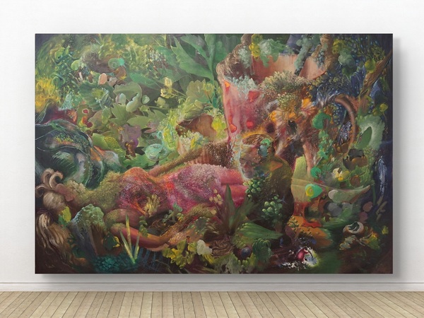 Diego Gualandris, Alma tutti i giorni, oil on canvas. Courtesy the artist