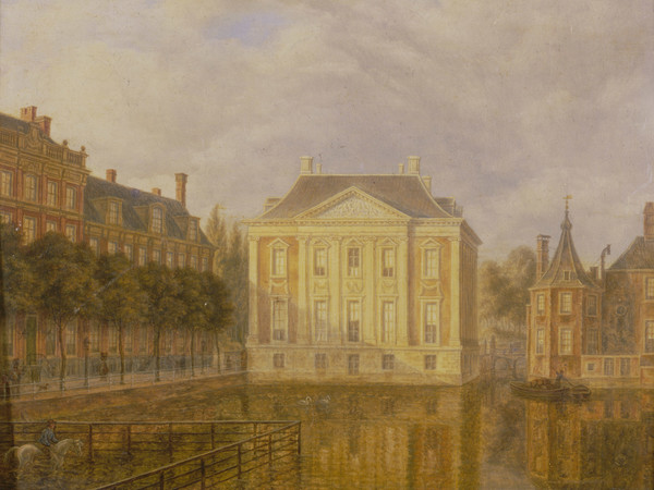 Augustus Wijnantz, Veduta del Mauritshuis, 1830 circa, olio su tavola, cm 22,5 x 27,5. Dono di Hans Heinrich, barone Thyssen-Bornemisza, Lugano, 1986. © L’Aia, Gabinetto reale di pitture Mauritshuis