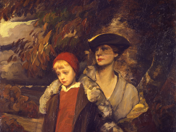 Lino Selvatico, Mamma e bambino, 1922, Olio su tela, 160 x 113 cm, Ca' Pesaro, Galleria Internazionale d'Arte Moderna | 