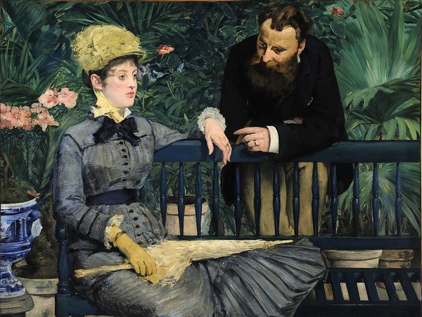 Édouard Manet, Nel Conservatorio, 1879, Olio su tela, 150 x 115 cm, Alte Nationalgalerie (Old National Gallery), Berlino | L'opera fu rinvenuta dai soldati americani in una miniera di potassio a Merkers, a Nord di Francoforte, tra i 400 dipinti sottratti dal regime nazista ad alcuni musei di Berlino anche L'avvoltoio carnivoro di Goya