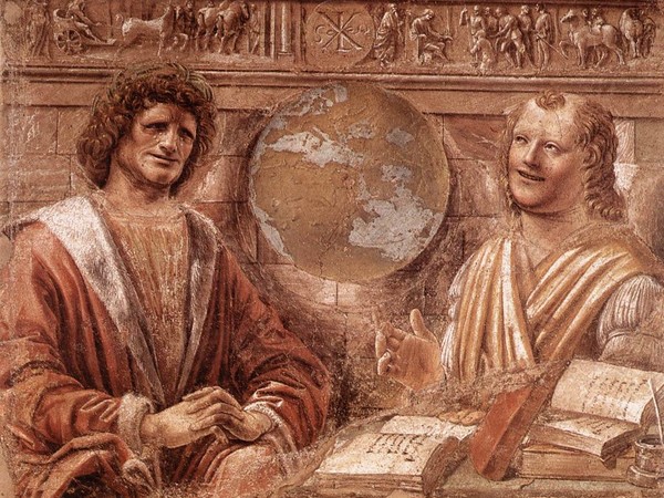 Donato Bramante, Eraclito e Democrito, 1477. Affresco, Pinacoteca di Brera, Milano