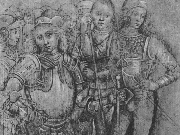 Bottega del Perugino, Gruppo di guerrieri in piedi, fine quindicesimo / inizio sedicesimo secolo.