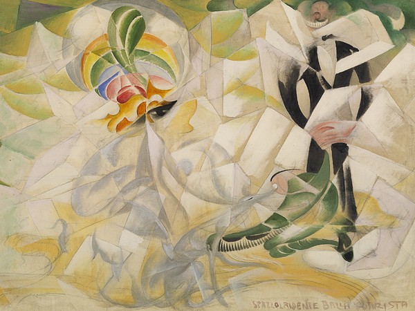 Giacomo Balla (Torino, 1871 - Roma, 1958), Spazzolridente,1918, Olio su tela, 70 x 100 cm, Milano, Museo del Novecento, Galleria del Futurismo, Collezione Jucker, 1992