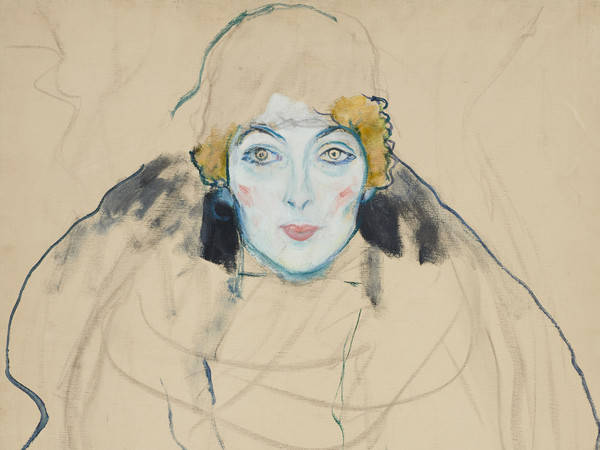 Gustav Klimt, Testa di donna, (Incompleto), 1917, Olio su tela, 67 × 56 cm, Linz, Lentos Kunstmus