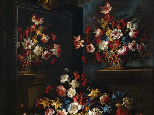 Juan de Arellano (1614 - 1676), Floreros ante un espejo, 1676, Museo de Bellas Artes de la Coruña di Madrid