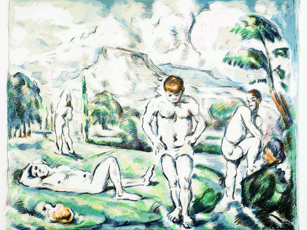 Paul Cézanne, Bagnanti, 1898. Litografia a colori, cm 42,5 x 64,5. Johannesburg Art Gallery, Johannesburg