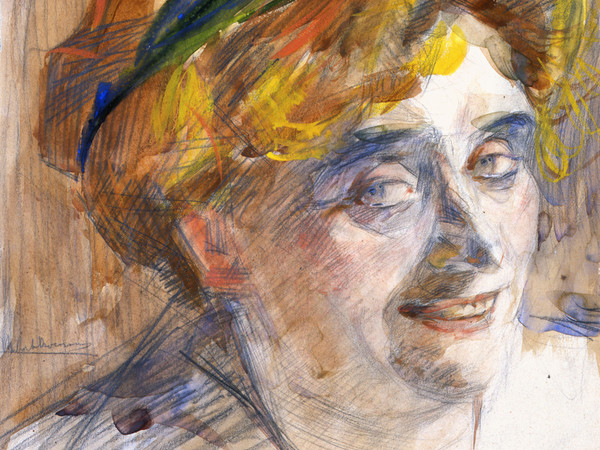 Umberto Boccioni, Ritratto della Signora Maffi, 1910, acquerello e matita su carta, Verona, Galleria dello Scudo