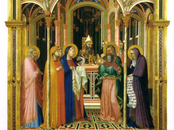 Ambrogio Lorenzetti, Presentazione al Tempio, 1342 Tempera su tavola, cm 257×168. Galleria degli Uffizi, Firenze