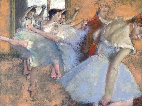 Edgar Degas, Lezione di danza, 1880 circa, Olio su tela, 62 x 50,5 cm, Collezione privata