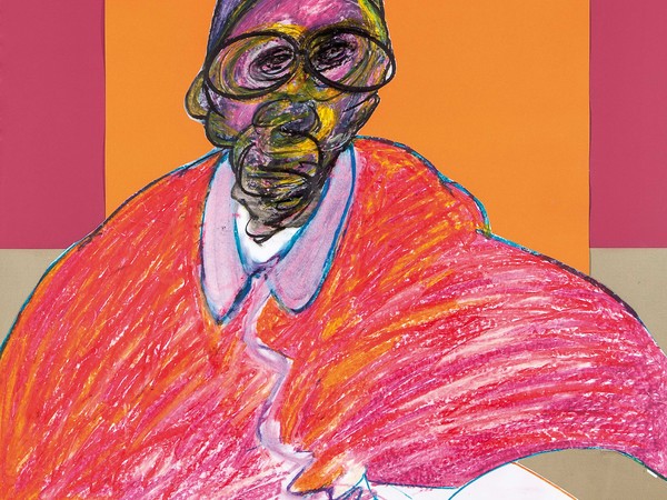 Francis Bacon, (Dublino, 1909 - Madrid, 1992), Papa, Pastello e collage su carta, 70 x 100 cm, Bologna,  Francis Bacon Collection of the Drawings donated to Cristiano Lovatelli Ravarino | Foto: Elettra Bastoni