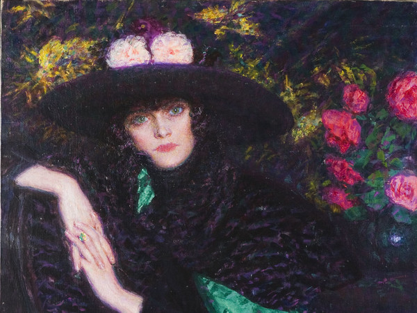 Enrico Lionne, L'attesa, 1919, Olio su tela, 79 x 114 cm, Novara, Galleria d'Arte Moderna Giannoni