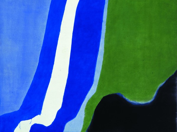 Charles Pollock. Senza titolo (Post-Roma) blu, verde, nero, 1964. Olio su tela. © Charles Pollock Archives