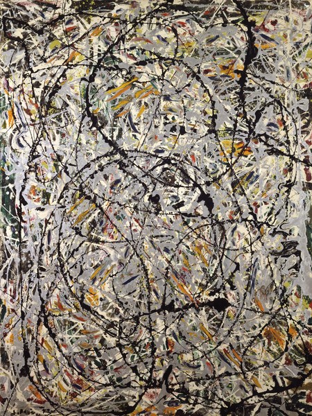 Jackson Pollock, Watery Paths, 1947, olio su masonite, cm 114x86, Galleria Nazionale d'Arte Moderna e Contemporanea, Roma