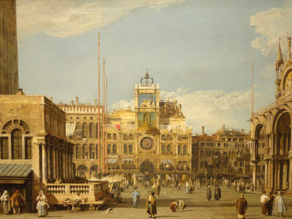 <em>La Torre dell’Orologio in Piazza San Marco, Venezia, </em>1728-1730 <br /> Olio su tela, 69.5 x 52.1 cm, The Nelson-Atkins Museum of Art, Kansas City, Missouri | Acquisto: William Rockhill Nelson Trust, 55-36 | Foto © Melville McLean<br />