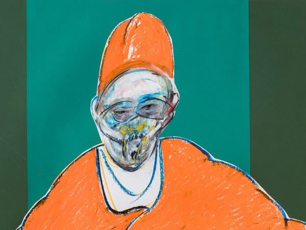 Francis Bacon, (Dublino, 1909 - Madrid, 1992), Papa, Pastello e collage su carta, 70 x 100 cm, Bologna,  Francis Bacon Collection of the Drawings donated to Cristiano Lovatelli Ravarino | Foto: Elettra Bastoni