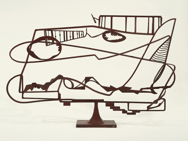 David Smith, Hudson River Landscape, 1951. Acciaio saldato dipinto e acciaio inossidabile, 126,8 x 187,3 x 42,1 cm