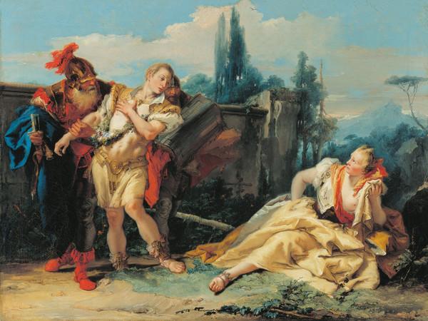 Giovanni Battista Tiepolo, Rinaldo abbandona Armida, 1752, olio su tela, 106 x 140 cm | © Residenza Würzburg - Bayerische Schlösserverwaltung