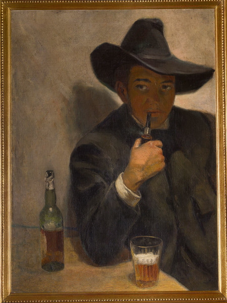Diego Rivera - Autoritratto con Chambergo, 1907.Olio su tela, 85 x 62,2 cm.Col. Museo Dolores Olmedo, Xochimilco, México