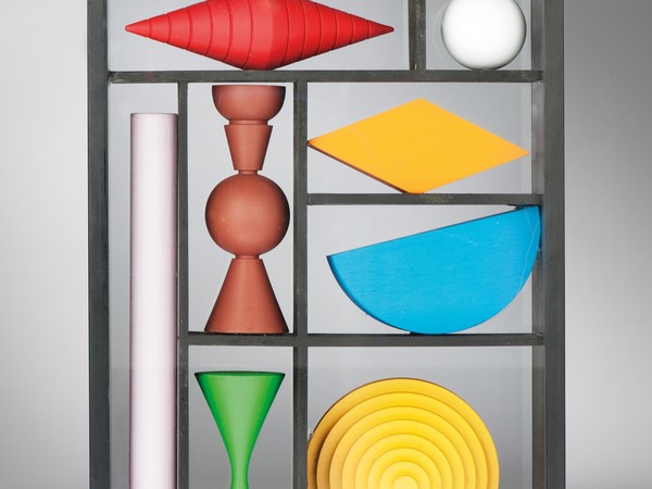 Lucio Del Pezzo, Casellario, 1980. Multiplo in legno