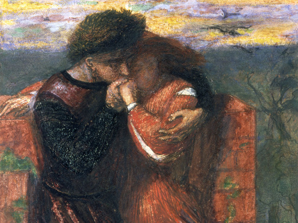 Dante Gabriel Rossetti, Carlisle Wall (Gli amanti), 1853, Acquerello su carta, 24.1 x 16.8, Lascito di E. K. Virtue Tebbs, 1949 | © Tate, London 2014