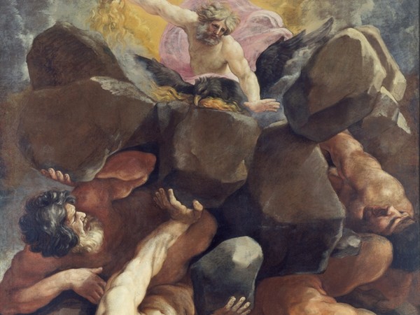 Guido Reni (Bologna 1575 - 1642), Caduta dei Giganti, 1640-42, olio su tela