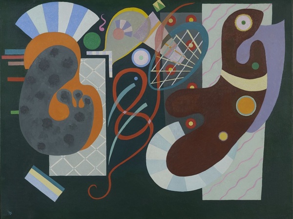 Vasilij Vasil'evič Kandinskij, Le nœud rouge, 1936, olio su tela, Fondation Marguerite et Aimé Maeght, Saint-Paul-de-Vence