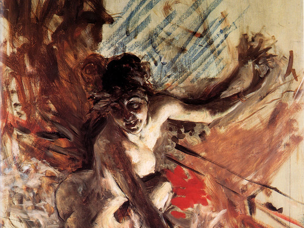 Giovanni Boldini, Madame de Joss (Donna vicino al fuoco), 1905 circa. Olio su tavola, 75 x 60 cm