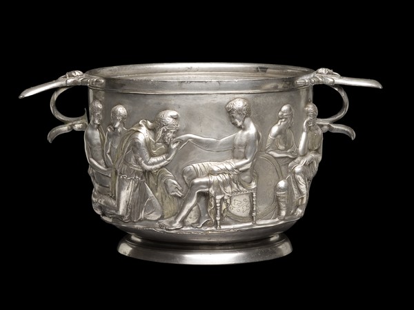 Priamo e Achille, Coppa d'argento romana, I secolo d.C., Museo Nazionale di Danimarca | Foto: Roberta Fortuna e Kira Ursem | © National Museet Denmark