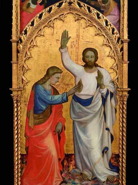 Giovanni di Fracesco Toscani (Firenze, 1372-1430), Incredulità di san Tommaso; i profeti Geremia e Isaia, 1420 circa, Tempera su tavola