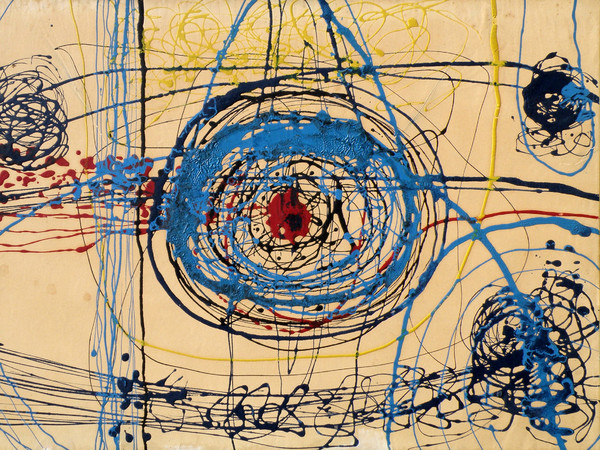 Tancredi Parmeggiani, Senza titolo, 1950-1951, Tecnica mista su carta intelata, 68.5 x 49 cm, Collezione privata, Belluno