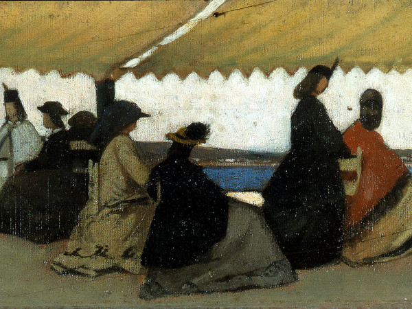 Giovanni Fattori, La rotonda di Palmieri a Livorno, 1866, Olio su tavola, cm. 12,5x36, Firenze, Galleria d’arte moderna di Palazzo Pitti