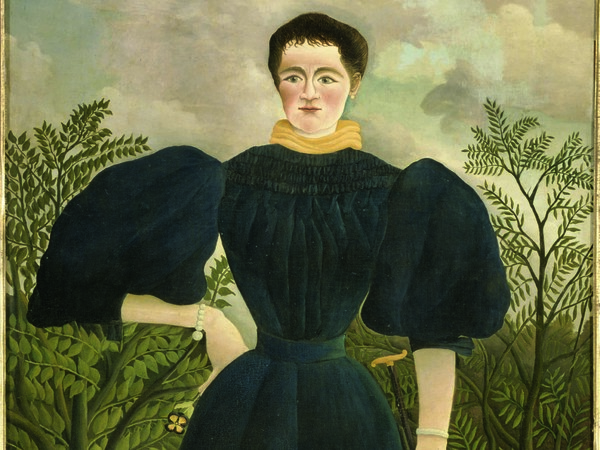 Henri Rousseau, Portrait de Madame M./ Ritratto di Madame M., 1895‐1897 ca. Olio su tela, cm 198 x 114,5. Parigi, Musée d'Orsay. © RMN- Grand Palais (Musée d’Orsay)/Hervé Lewandowski
