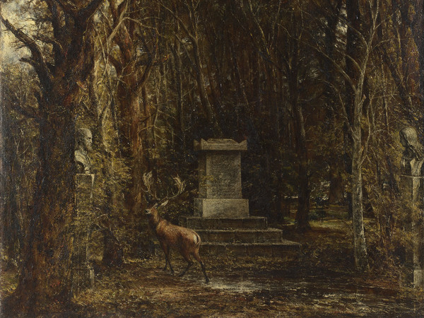 John Constable, Cenotaph to the Memory of Sir Joshua Reynolds, erected in the grounds of Coleorton Hall, Leicestershire by the late Sir George Beaumont, Bt., 1833-36, Oil on canvas | courtesy The National Gallery, London