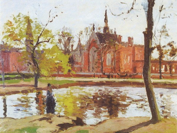 Camille Pissarro, Dulwich College, c. 1871, olio su tela, 50 x 61 cm. Fondation Bemberg, Toulouse