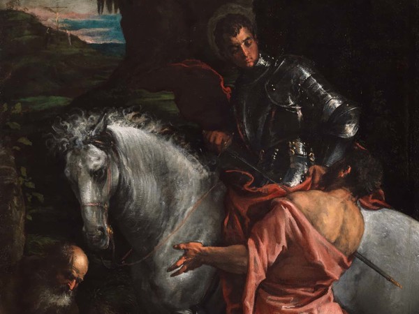 Jacopo Dal Ponte, San Martino e il povero con Sant'Antonio abate, 1578 circa | Courtesy Museo Civico di Bassano del Grappa, Vicenza